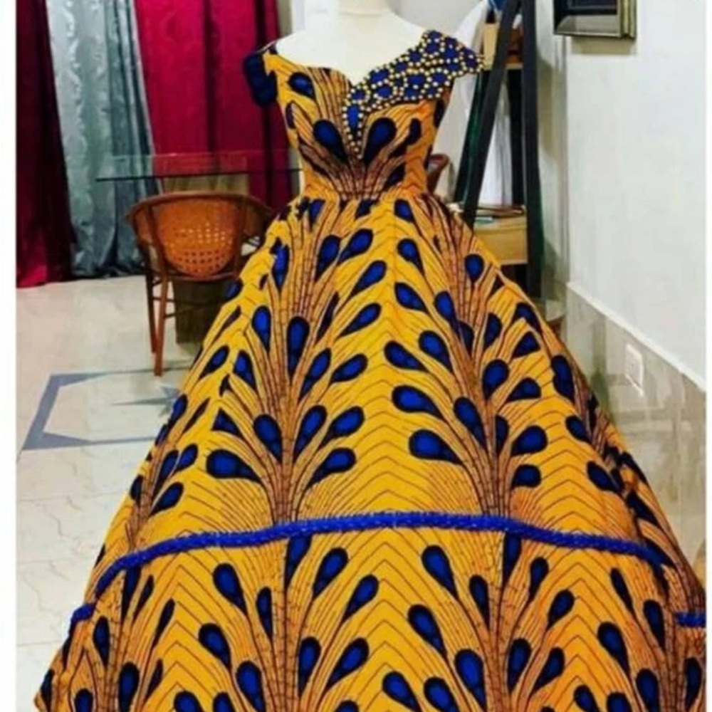 Formal African Dress multi colored